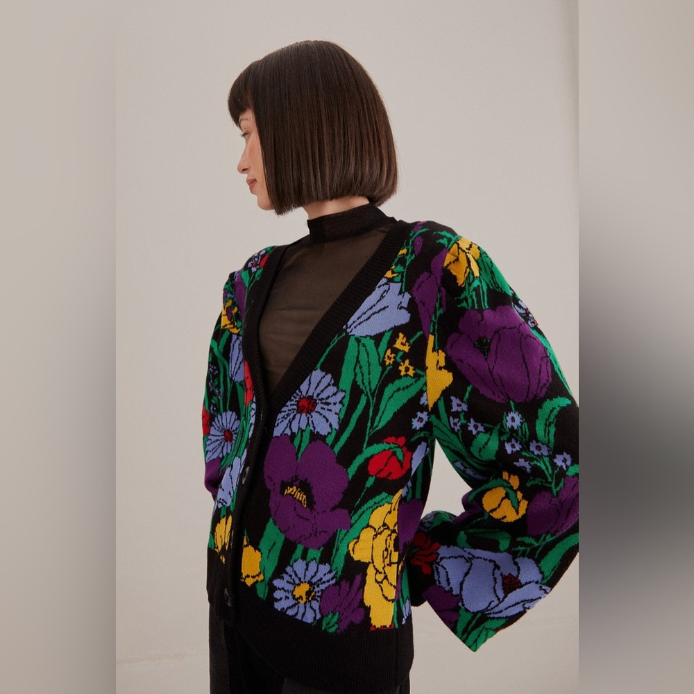 FARM Rio Multicolor Floral Cardigan